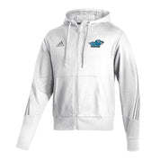 Fashion 3-Stripe Full Zip Hoodie | White