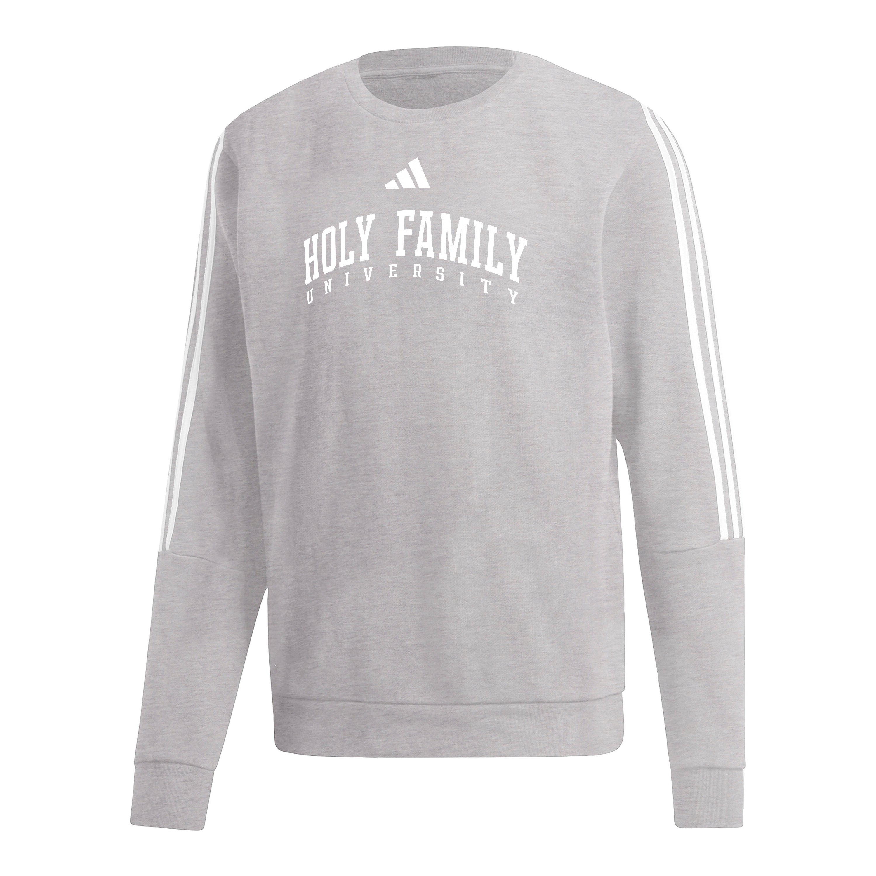 Fashion 3-Stripe Crew | Heather Gray