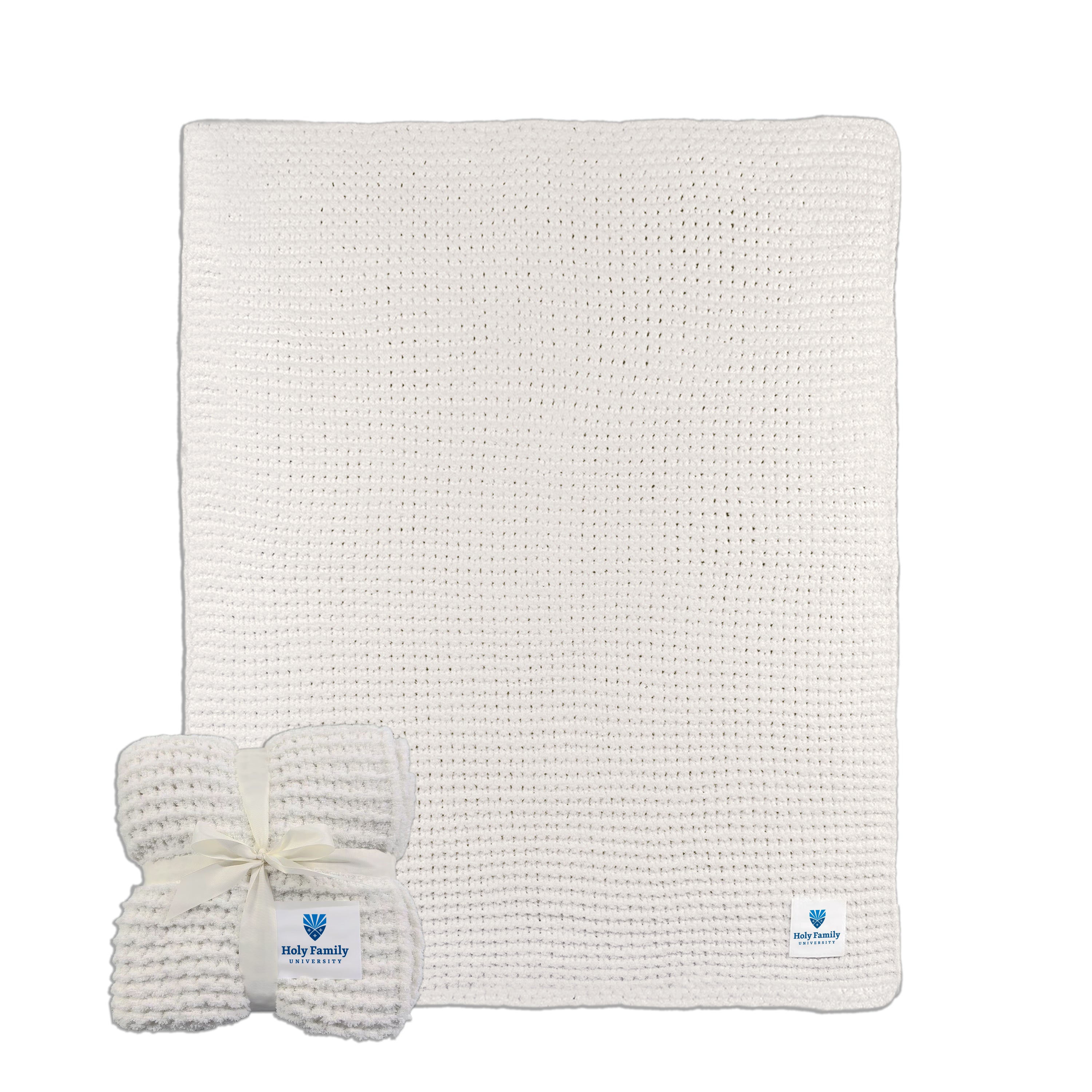 Cable Knit Blanket | Ivory