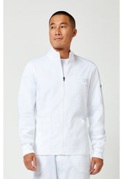 Unisex 5-Pocket Front Zip Jacket | White