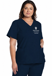 Ladies Method 2-Pocket Scrub Top | Navy